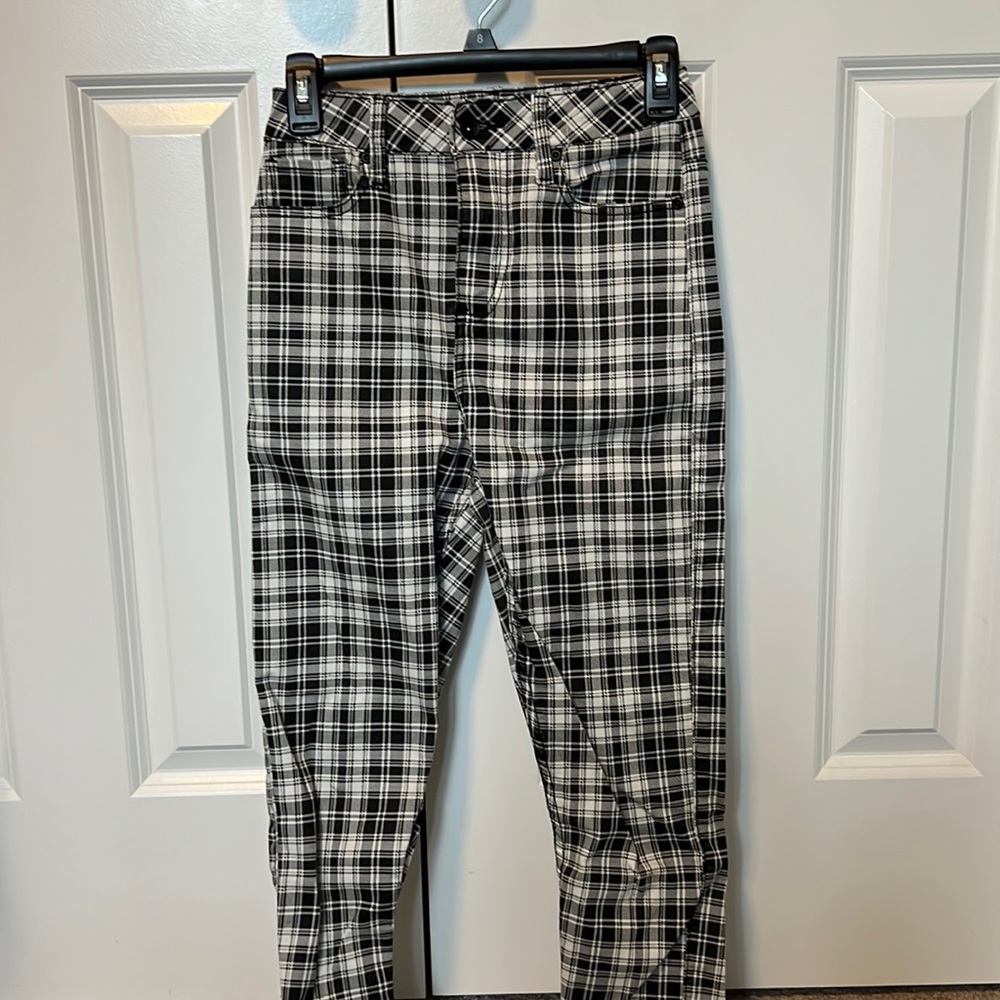 Black and White Gingham Ultra High Rise Jeggings Hot Topic